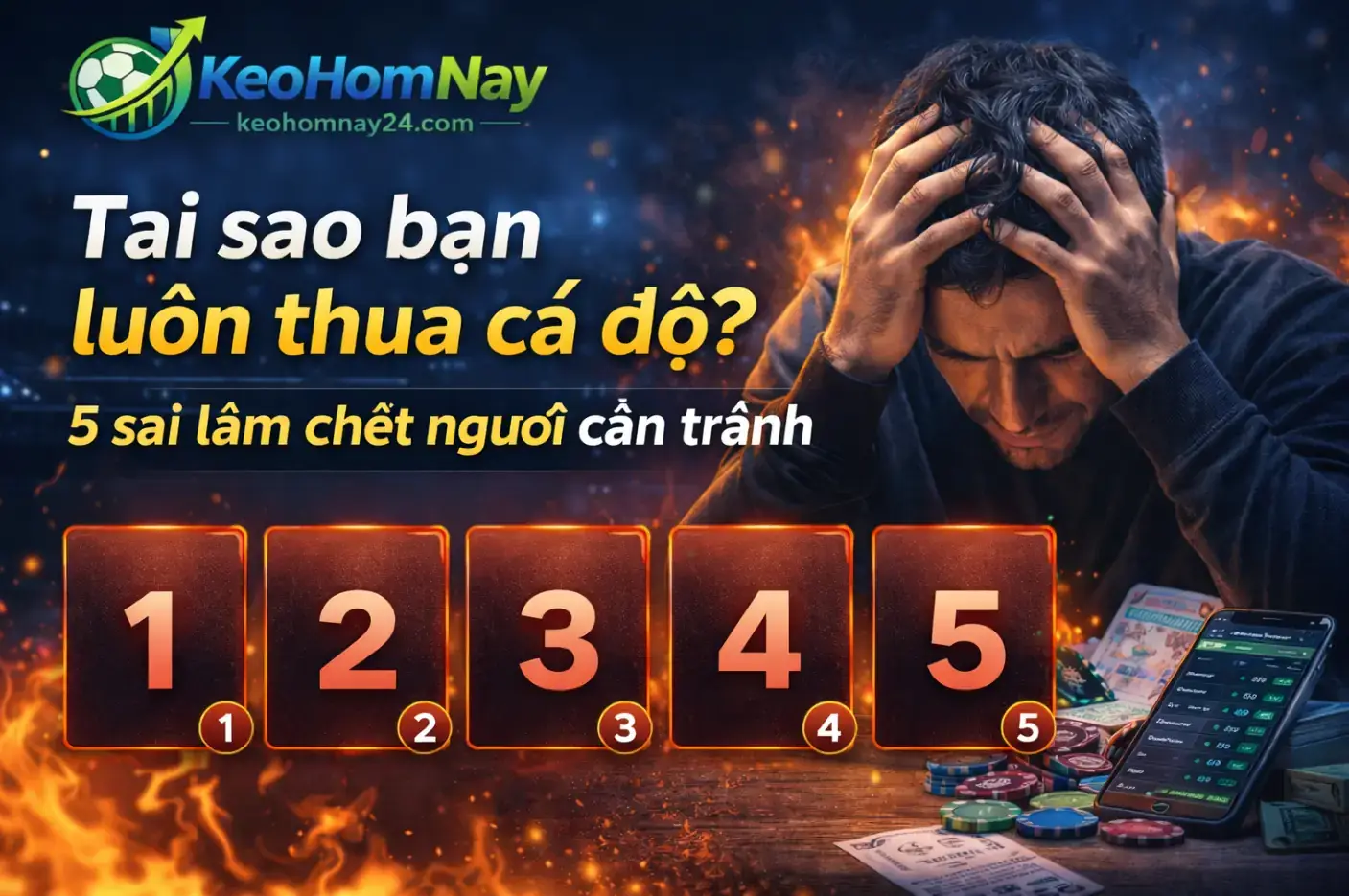 Tại sao bạn luôn thua cá độ? 5 sai lầm chết người cần tránh