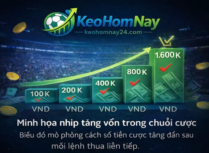 So do tang muc cuoc theo chien thuat Martingale