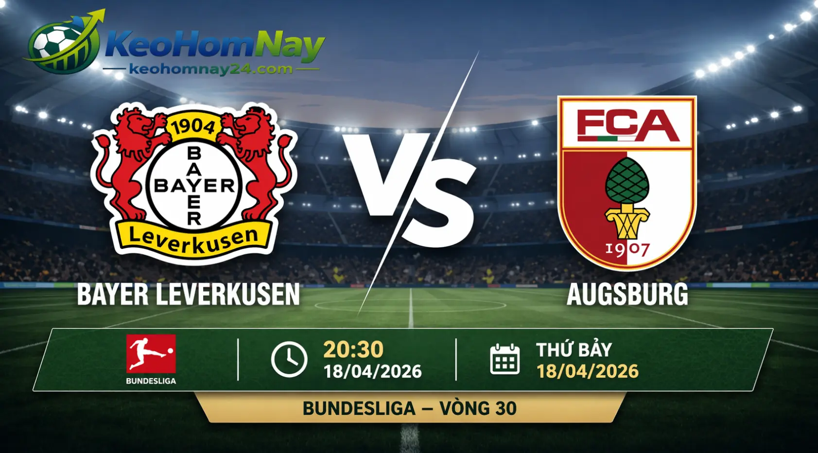 Nhận định Bayer Leverkusen vs Augsburg: Chủ nhà sáng cửa thắng, nhưng không dễ có mưa bàn thắng