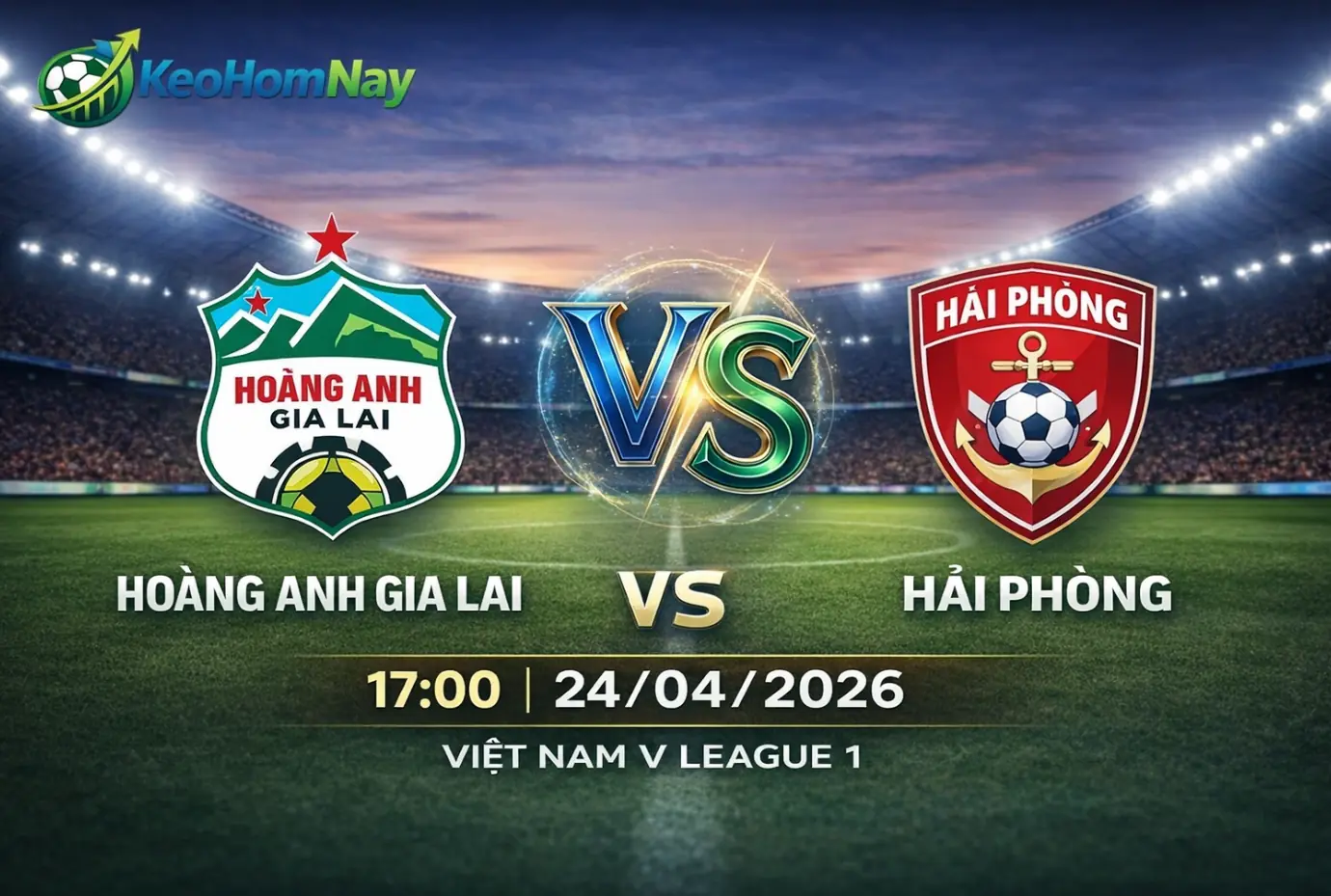 Soi kèo Hoàng Anh Gia Lai vs Hải Phòng 17:00 ngày 24/04: Bài test bản lĩnh và cơ hội bứt lên ở V.League